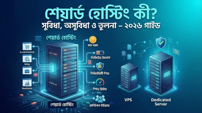 শেয়ার্ড হোস্টিং কী সুবিধা, অসুবিধা ও অন্য হোস্টিংয়ের সাথে তুলনা