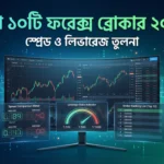 ২০২৬ সালের সেরা ১০টি ফরেক্স ব্রোকার – স্প্রেড ও লিভারেজ তুলনা