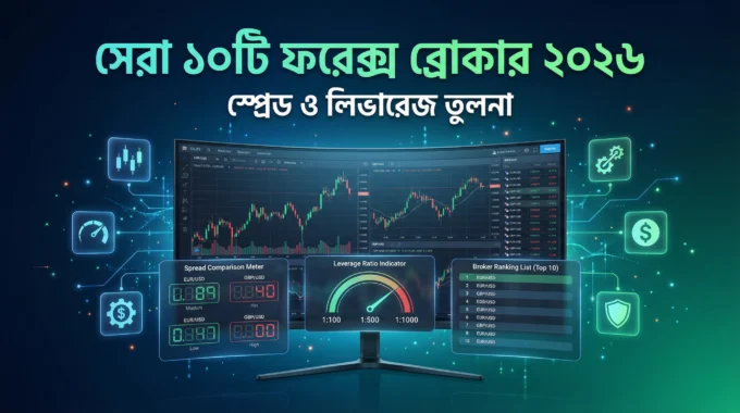 ২০২৬ সালের সেরা ১০টি ফরেক্স ব্রোকার – স্প্রেড ও লিভারেজ তুলনা
