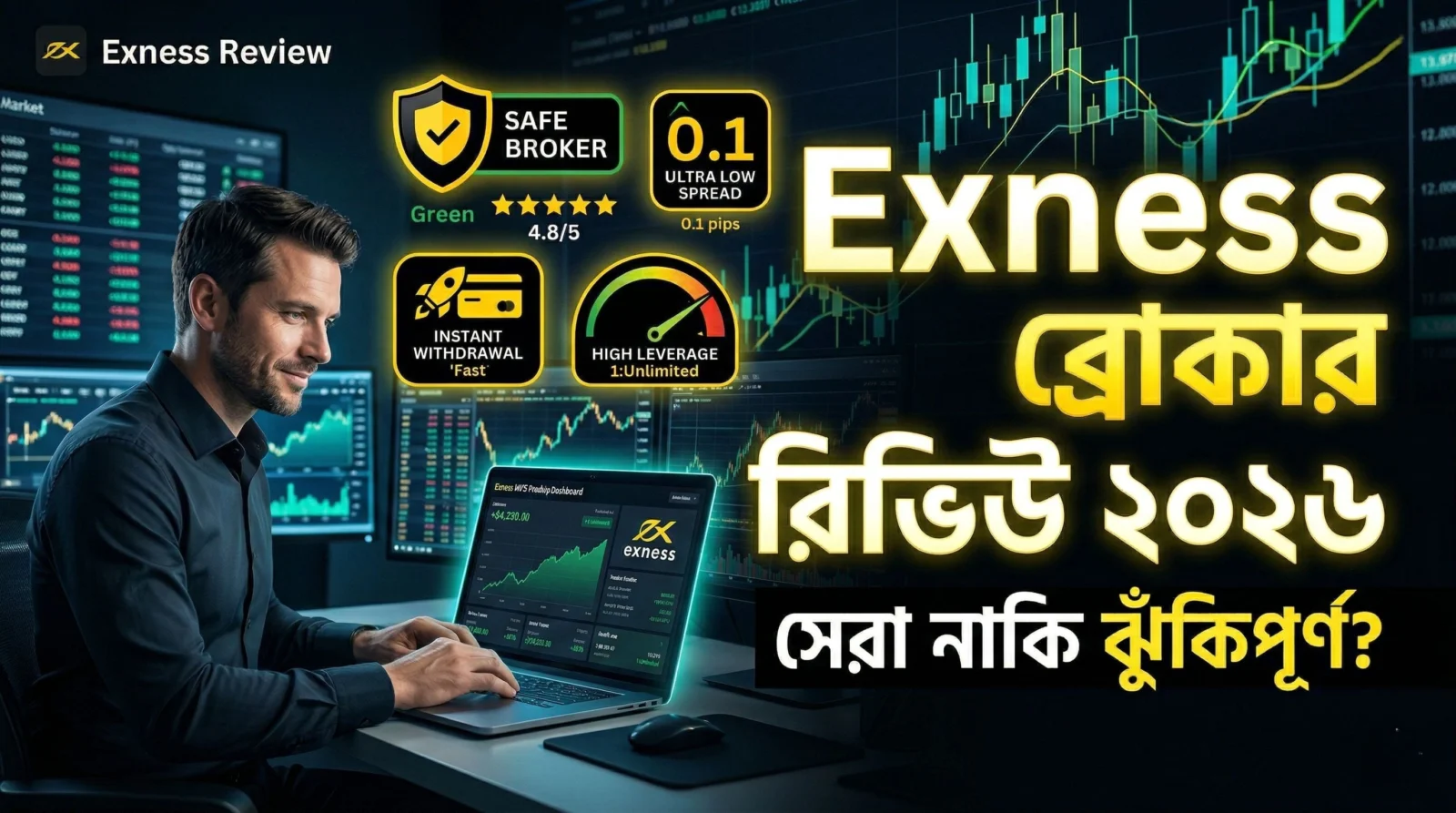 Exness ব্রোকার রিভিউ ২০২৬ ফরেক্স ট্রেডিংয়ের জন্য কেন এটি সেরা এবং নিরাপদ